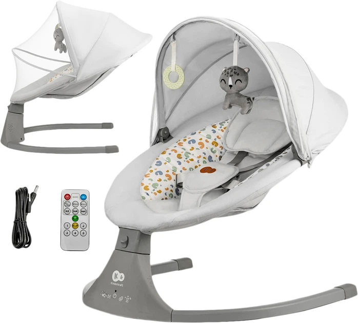 Шезлонг KinderKraft Lumi 2 2в1 (KBLUMI02LGR0000) (5902533925018) - зображення 3