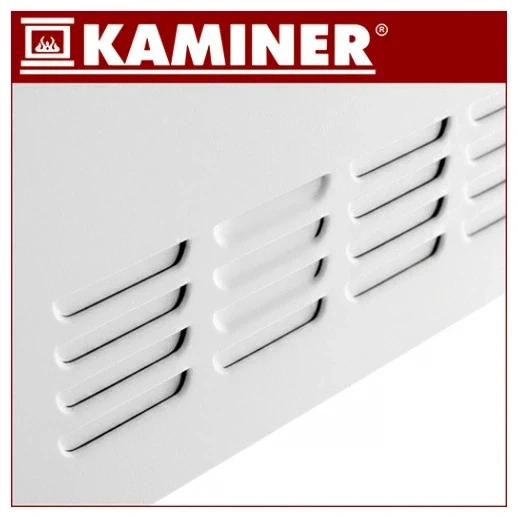 Електрообігрівач скляний 2500 Вт 85x41 см білий KAMINER ZELVA - зображення 8