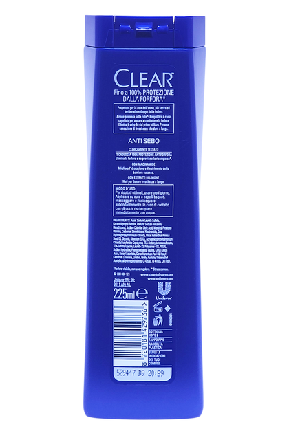 Шампунь для волосся чоловічий проти лупи себорегулюючий CLEAR men sh. antisebo 225 мл. - зображення 2