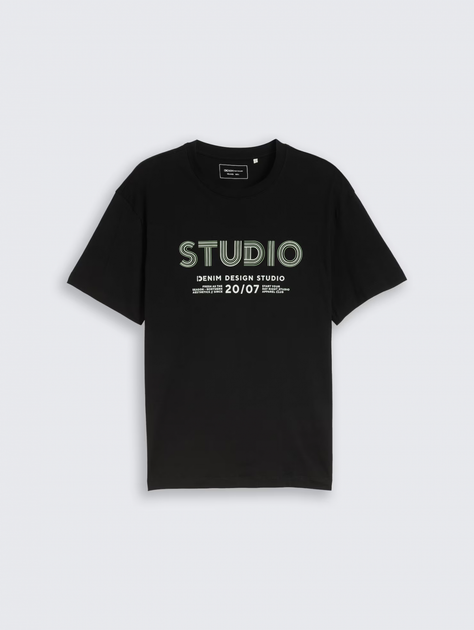 Футболка Tom Tailor Relaxed fit T-shirt with print XXL Чорний 1050315-29999 - Фото 4 Футболка Tom Tailor Relaxed fit T-shirt with print XXL Чорний 1050315-29999 - изображение 4