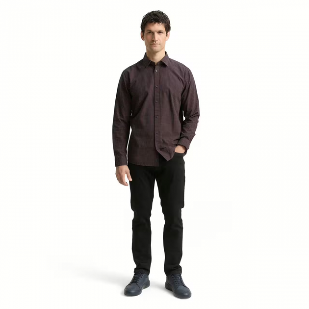Сорочка Tom Tailor ДР Men's Shirt XL Темно-коричневий 1048439-38956 - Фото 4 Сорочка Tom Tailor ДР Men's Shirt XL Темно-коричневий 1048439-38956 - изображение 4