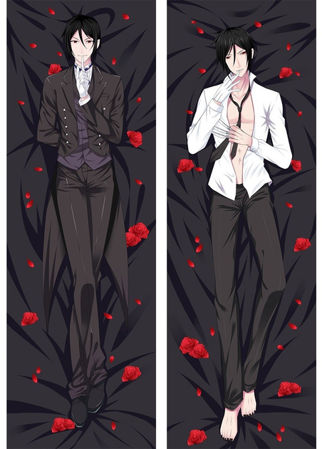 Наволочка для дакимакуры Темный Дворецкий Себастьян Black Butler Sebastian 150 х 50 см - Фото 1 Наволочка для дакимакуры Темный Дворецкий Себастьян Black Butler Sebastian 150 х 50 см - изображение 1