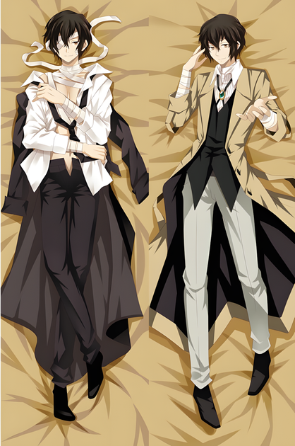 Наволочка для дакимакуры Великий из Бродячих Псов Осаму Дазай Bungou Stray Dogs Osamu Dazai 150 х 50 см - Фото 1 Наволочка для дакимакуры Великий из Бродячих Псов Осаму Дазай Bungou Stray Dogs Osamu Dazai 150 х 50 см - изображение 1