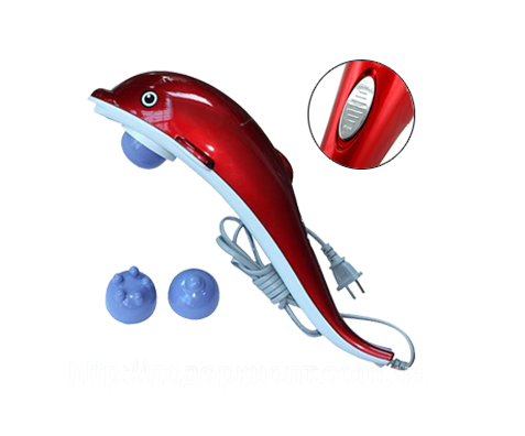 Великий вібромасажер для догляду за тілом Дельфін Dolphin Massager MaxTop Red - зображення 2