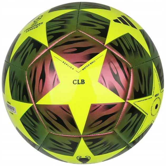 Футбольний м'яч Adidas UCL Club 25/26 Budapest розмір 5, зелено-жовтий - Фото 3 Футбольний м'яч Adidas UCL Club 25/26 Budapest розмір 5, зелено-жовтий - зображення 3
