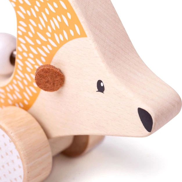 Іграшка для немовлят Bigjigs Toys їжак для штовхання дерев'яний 2999762 (691621800065) - Фото 2 Іграшка для немовлят Bigjigs Toys їжак для штовхання дерев'яний 2999762 (691621800065) - зображення 2