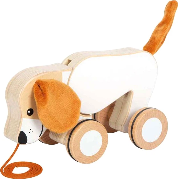 Іграшка-каталка Small Foot Собака з шарудячими вухами 5420090 (4020972125620) - зображення 3
