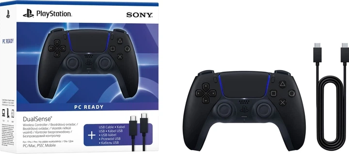 Геймпад Sony PlayStation 5 Dualsense Midnight Black + USB-C Cable (1000051651) - Фото 2 Геймпад Sony PlayStation 5 Dualsense Midnight Black + USB-C Cable (1000051651) - изображение 2