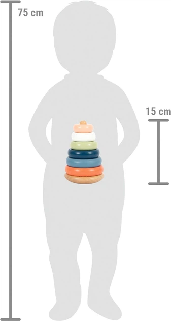 Zabawka Small Foot drewniana kolorowa wieża Arctic 7 elementów 5410845 (4020972124449) - obraz 4