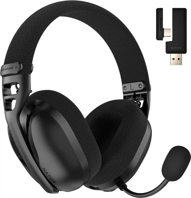 Навушники Hator Hyperpunk 3X 2026 Wireless Black (ESH14) - изображение 6