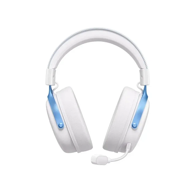 Наушники беспроводные MCHOSE V9 Pro 7.1 с микрофоном Bluetooth/2.4G/USB ультралегкие бело-синие - изображение 4