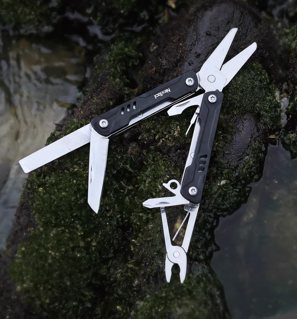 Мультитул NexTool Mini Sailor (Scissors Version) NE20237 10 в 1 складной мини инструмент универсальный карманный с ножницами ножом плоскогубцами отвертками EDC разборный для повседневного использования путешествий ремонта - изображение 11