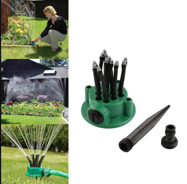 Умная система полива Multifunctional Sprinkler: садовый распылитель-дождеватель для газона на 360 градусов - изображение 3