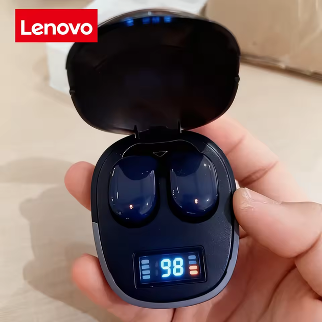 Бездротові навушники Lenovo G9S TWS Bluetooth, навушники в кейсі з індикатором зарядки Black - Фото 6 Бездротові навушники Lenovo G9S TWS Bluetooth, навушники в кейсі з індикатором зарядки Black - зображення 6