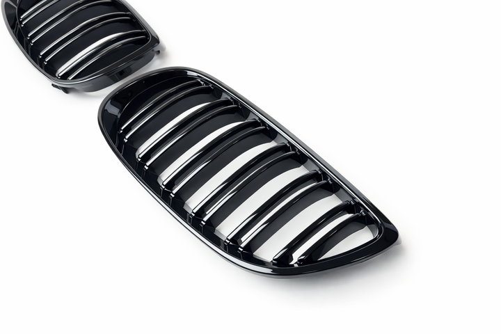 Двойная решетка радиатора M-Performance BMW E92 E93 2006-2009 дорест черный глянец - изображение 3