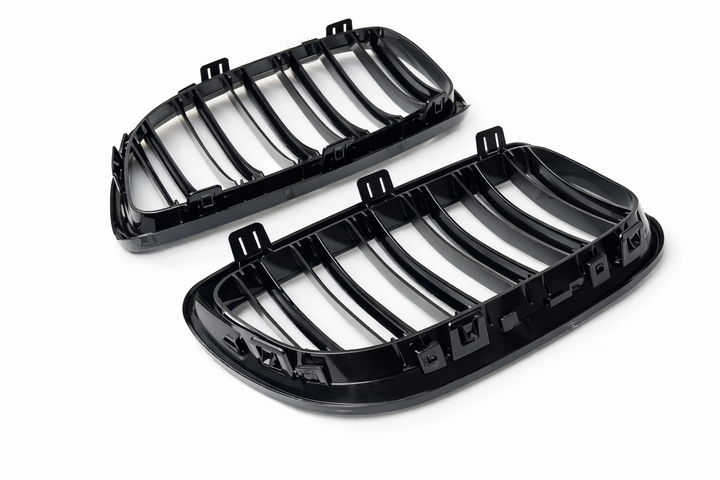 Двойная решетка радиатора M-Performance BMW E92 E93 2006-2009 дорест черный глянец - изображение 4