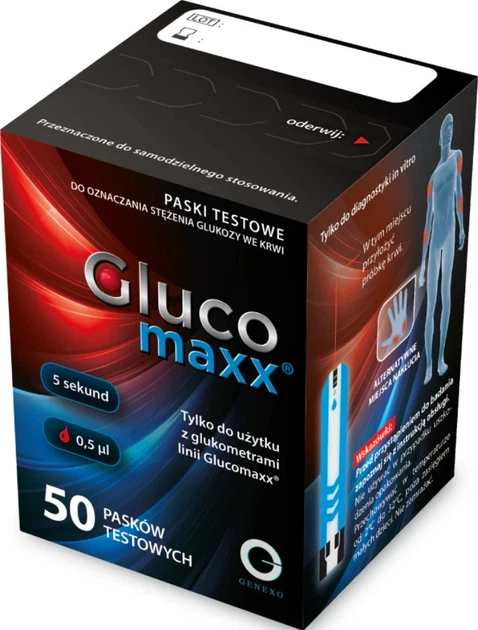 Paski testowe Genexo Glucomaxx 50 szt. - obraz 2