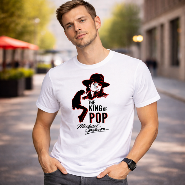 Футболка жіноча з принтом ТiШОТКА The King of Pop Michael Jackson L Білий Стандарт (1033415384) - Фото 3 Футболка жіноча з принтом ТiШОТКА The King of Pop Michael Jackson L Білий Стандарт (1033415384) - зображення 3