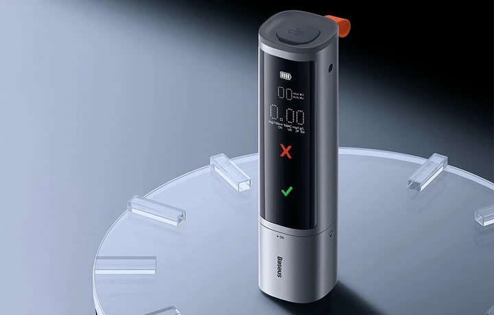 Портативний автомобільний алкотестер Baseus SafeJourney Pro Series Breathalyzer Space Grey CRCX060014 - изображение 8