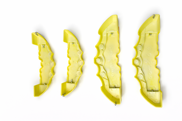 Декоративные накладки на суппорты Brembo желтые универсальные под диски 14 15 16 комплект 4 шт - изображение 4