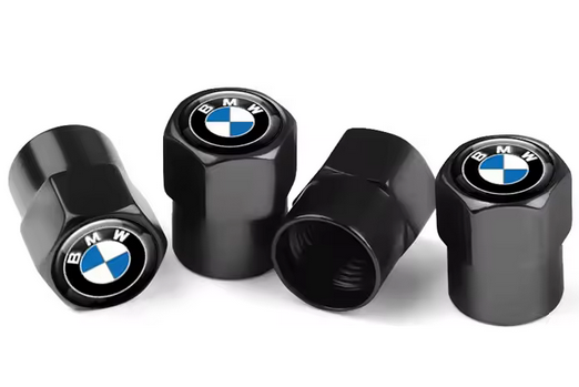 Колпачки на ниппели BMW алюминиевые с логотипом комплект 4 шт для авто мото велосипеда - изображение 3