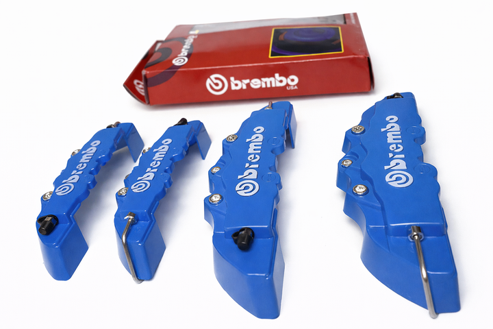 Декоративные накладки на суппорты Brembo светло-синие универсальные под диски 14 15 16 комплект 4 шт - изображение 4