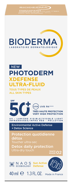 Тональний ультрафлюїд Bioderma XDefense SPF50+ тон 02 40мл - зображення 3