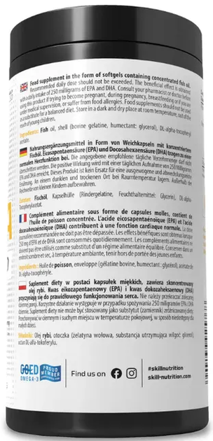 Olej rybny Skill Nutrition Omega 2000 120 kapsułek miękkich (5904139925768) - obraz 2