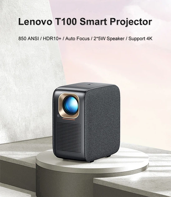 Проєктор LENOVO T100, 850 ANSI, HDR10+, Auto focus, 2*5W speaker, Support 4K - зображення 2