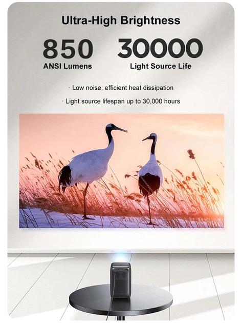 Проєктор LENOVO T100, 850 ANSI, HDR10+, Auto focus, 2*5W speaker, Support 4K - зображення 3