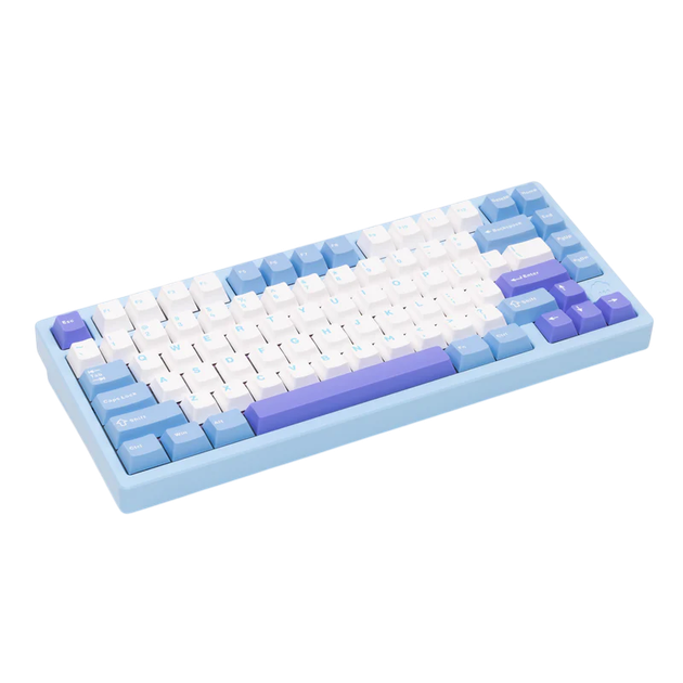 Бездротова механічна ігрова клавіатура wobkey rainy 75 Blue - зображення 2
