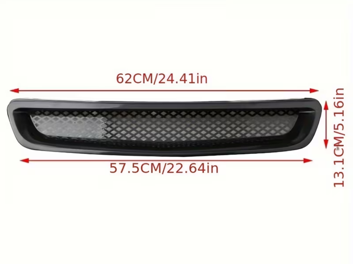 Передня решітка радіатора для Honda Civic 6 EK 1996 1998 із сіткою - зображення 4