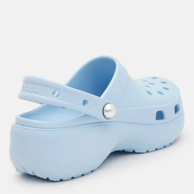 Женские кроксы на платформе Сrocs Classic Platform Blue Calcite Clog 211231, голубі W6/36-37/22.9см - изображение 4