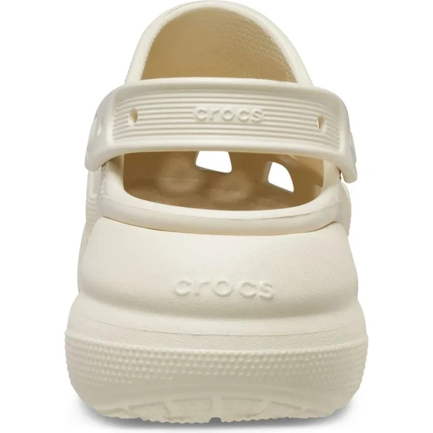 Женские кроксы на платформе Crocs Classic Crush Clogs, Бежевые, 207521-100, (M4/W6), 36-37, 22см - изображение 4