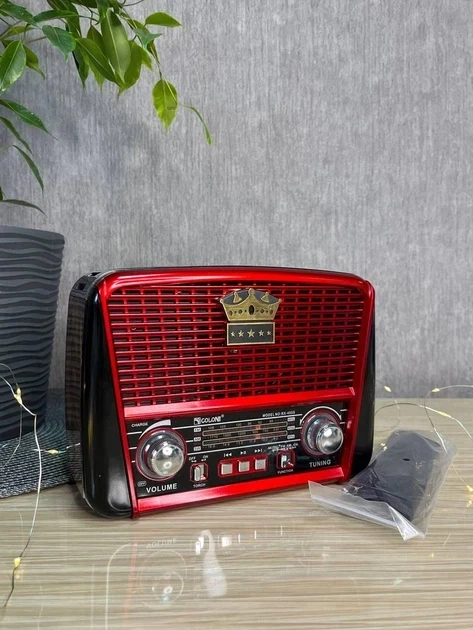 Переносной радиоприемник Golon RX-455-S Solar с солнечной панелью Красный 0876 - изображение 3