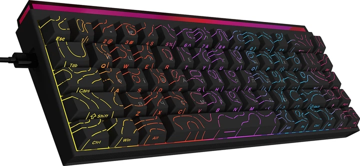 Klawiatura przewodowa Ajazz NK68 Red Switch USB Black (NK68-R-S-B) - obraz 3