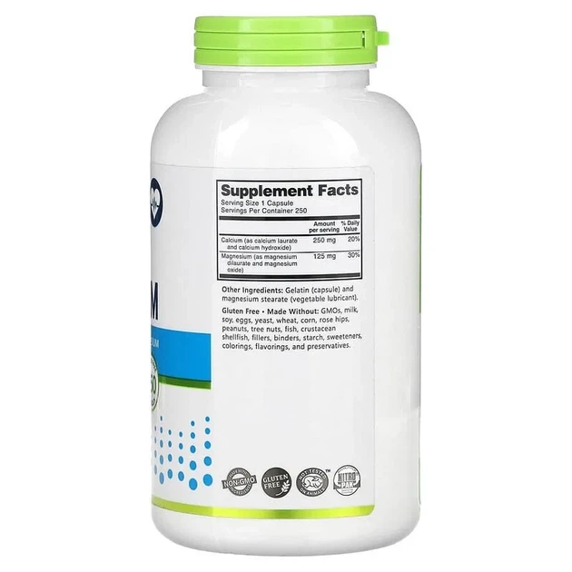 Кальций и магний Calcium Magnesium NutriBiotic, 250 капсул - Фото 4 Кальций и магний Calcium Magnesium NutriBiotic, 250 капсул - изображение 4