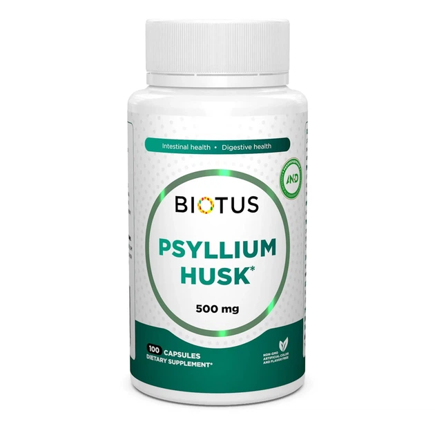 Подорожник Psyllium Husk Biotus, 100 капсул - изображение 2