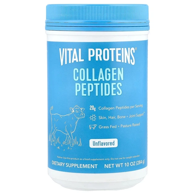 Пептиды коллагена, Collagen Peptides, Vital Proteins, без вкуса, порошок, 284 г - изображение 3
