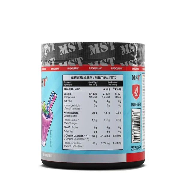 Цитрулин Citrulline Pump MST, черная смородина, 262 г - Фото 2 Цитрулин Citrulline Pump MST, черная смородина, 262 г - изображение 2