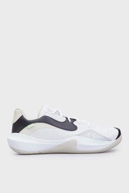 Чоловічі баскетбольні кросівки Under Armour Lockdown 7 Low 3027646-100 спортивні білі з чорним Розмір 45.5 - Фото 2 Чоловічі баскетбольні кросівки Under Armour Lockdown 7 Low 3027646-100 спортивні білі з чорним Розмір 45.5 - изображение 2