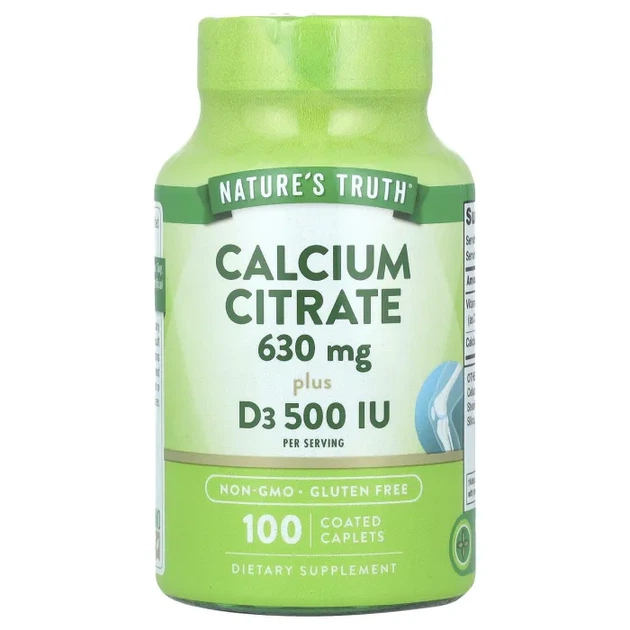 Кальцій цитрат плюс D3 Natures Truth Calcium Citrate plus D3 100 капсул - Фото 1 Кальцій цитрат плюс D3 Natures Truth Calcium Citrate plus D3 100 капсул - зображення 1
