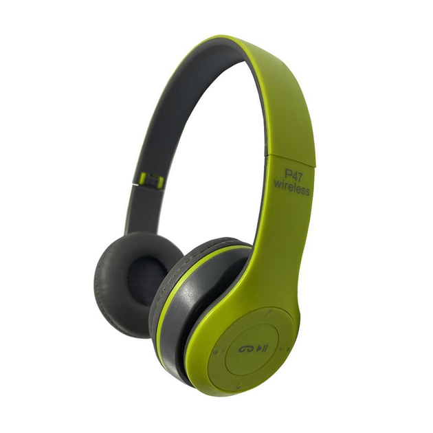 Бездротові Bluetooth навушники з мікрофоном Usams Wireless P47-BT5 складні, повнорозмірні MP3, FM, microSD Green - Фото 8 Бездротові Bluetooth навушники з мікрофоном Usams Wireless P47-BT5 складні, повнорозмірні MP3, FM, microSD Green - зображення 8