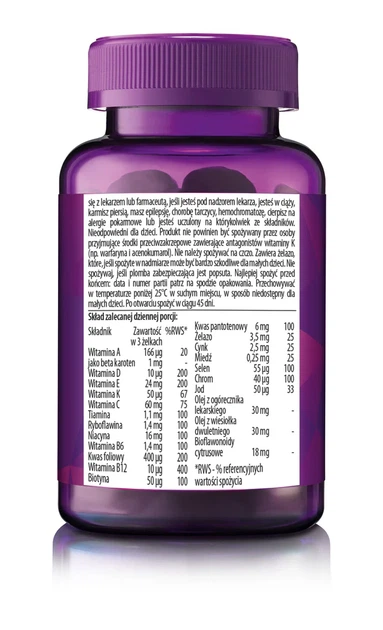Suplement diety Vitabiotics Wellwoman 60 żelków (5021265249503) - obraz 3