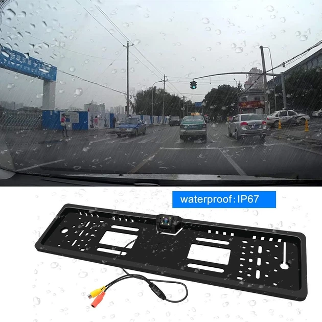 Камера заднего вида Wordcam WCLP-1 / HD / 170° / Ночное видение / IP67 / CMOS / Черный Б/В - изображение 2
