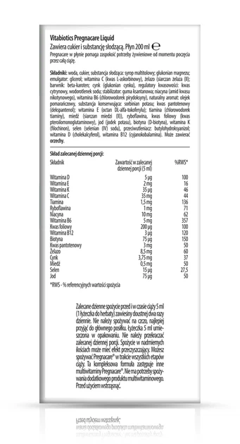 Suplement diety Vitabiotics Pregnacare Liquid 200 ml (5021265246694) - obraz 2