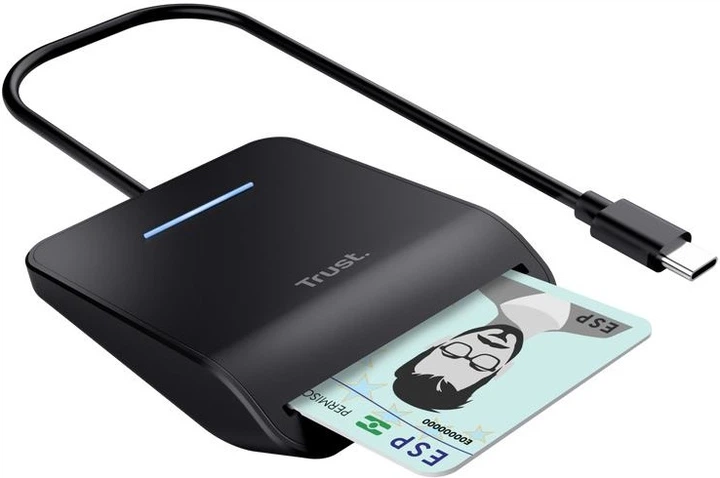 Czytnik kart chipowych Trust Primo Smartcard Reader Black (8713439260618) - obraz 4