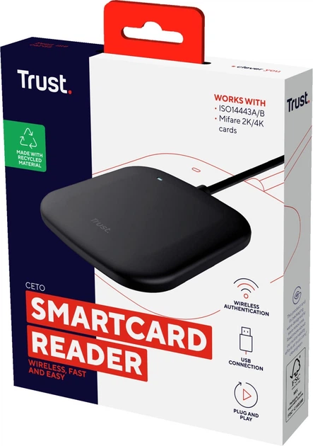 Czytnik kart chipowych Trust Ceto Contactless Smartcard Reader Black (8713439247367) - obraz 5