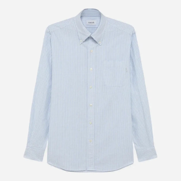 Сорочка бавовняна чоловіча Amish AMX202CQ770124-C0121 S Блакитна (800070355234) - зображення 2