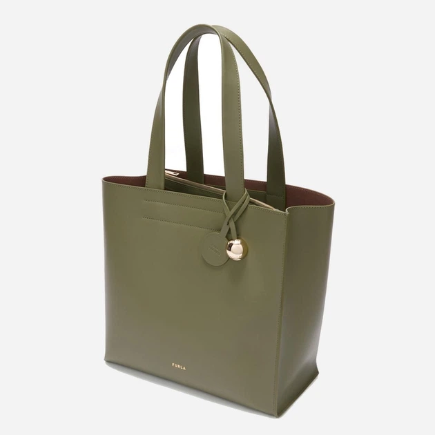 Сумка жіноча з натуральної шкіри маленька Furla WB02037BX31044555S1007 Зелена (800070358011) - зображення 3